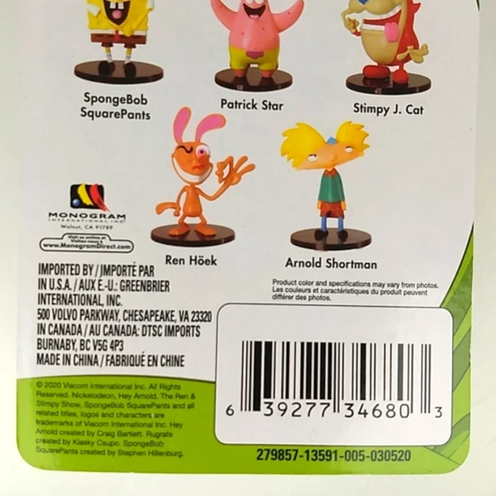 2/$12 Patrick Star Nickelodeon Figurine